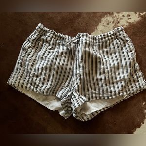 White and black shorts